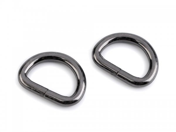 D-Ringe 20mm breit - nickel schwarz